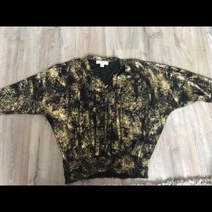 Michael Kors Black and gold blouse
